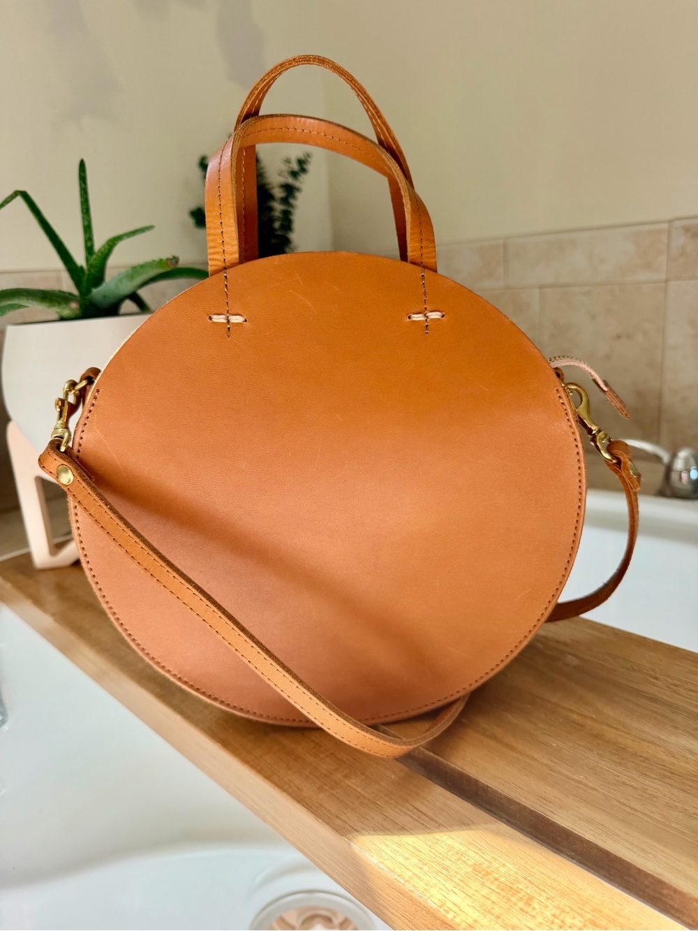 Clare V Petit Alistair - Cuoio NWT $365